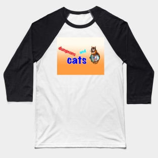 Ginger cat cool dungeon meowster in sunglasses Baseball T-Shirt